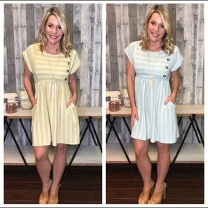 Mustard summer dress w/ pockets